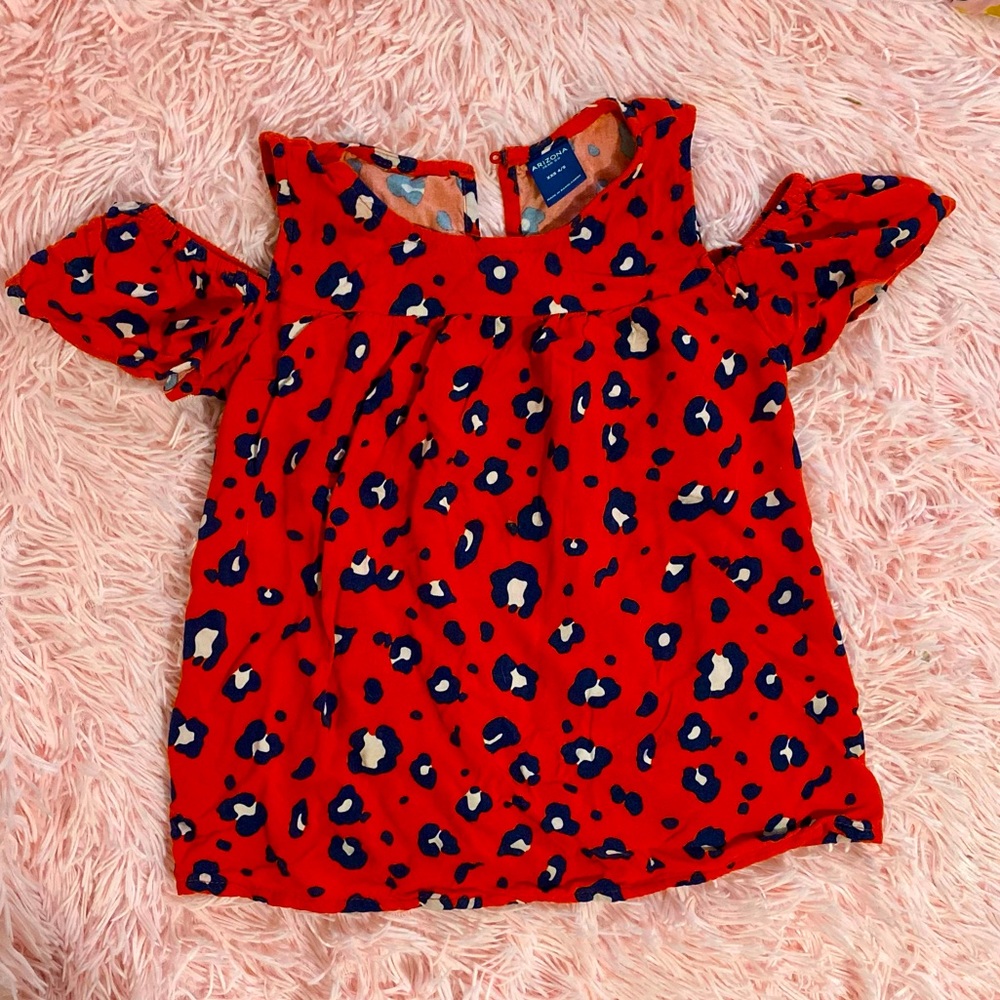 Red cheetah print top